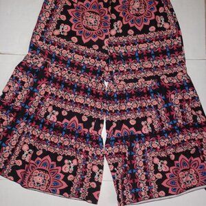 SHEIN CURVE TIERED WIDE LEG PANTS PASLEY BOHO HIPPIE